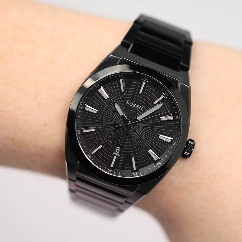 Fossil Everett Black Dial Fashion Men's Watch- FS5824